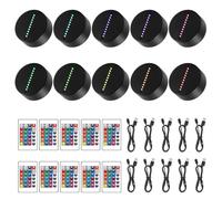 ONEVER 10 pcs Base de Veilleuse LED, 3D Coloré Télécommande Lumière Smart Touch Télécommande Veilleuse Capteur Base de Commutation Adapté pour Couloir Chambre (Base Lumineuse Uniquement)