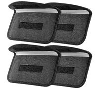 ONEVER Lot de 4 Pochettes de Protection pour GPS et RFID, étui Faraday pour téléphone Portable, clé de Voiture, Porte-clés, Protection des données et de la personnalité