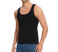 ONEW Shapewear Débardeur pour homme - Ventre - Compression - Maillot de corps gainant - Haut sans manches - Taille d'entraînement, Noir , XL