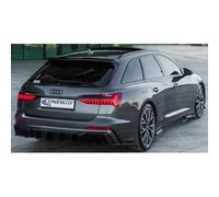 Oneway Becquet arrière compatible avec Audi A6 S-Line/S6 C8 Avant 2018- - Noir brillant