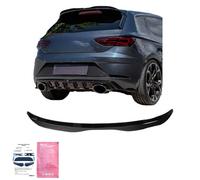 Oneway Becquet de toit (Rajout) compatible avec Seat Leon (5F) HB Cupra 2013-2016 - Noir brillant