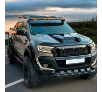 Oneway Écope de capot compatible avec Ford Ranger T7/T8 2015-2022 - Noir brillant