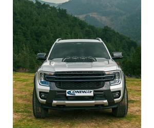 Oneway Écope de Capot Compatible avec Ford Ranger T9 2022- - Noir Mat