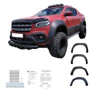 Oneway Jeu d'élargisseurs d'aile compatible avec Mercedes Classe-X W470 2017- (Jumbo) - Noir mat