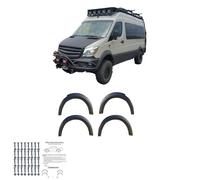 Oneway Jeu d'élargisseurs d'aile compatible avec Mercedes Sprinter W906 Facelift 2014-2018 - Noir mat