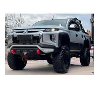 Oneway Jeu d'élargisseurs d'aile compatible avec Mitsubishi L200 Triton 6 2019- - Noir mat