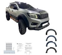 Oneway Jeu d'élargisseurs d'aile compatible avec Nissan Navara NP300 (D23) 2017-2021 - Noir mat