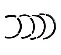 Oneway Jeu d'enjoliveurs de passage de roue compatible avec Volkswagen Transporter T5-T5.1 2003-2015 (Chassis court/porte coulissante à gauche) - Noir brillant