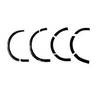 Oneway Jeu d'enjoliveurs de passage de roue compatible avec Volkswagen Transporter T6 2015-2019 (Chassis court/porte coulissante à droite) - Noir brillant