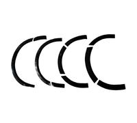 Oneway Jeu d'enjoliveurs de passage de roue compatible avec Volkswagen Transporter T6 2015-2019 (Chassis court/porte coulissante à gauche) - Noir brillant