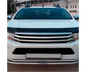 Oneway Protection du capot compatible avec Toyota Hilux 8ème Gen. 2015-2020 - Noir brillant