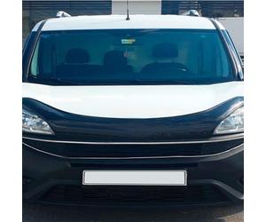 Oneway Protection du capot sur mesure | compatible avec Fiat Doblo 2ème Gen. Facelift 2015-2020 - Noir brillant