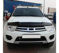 Oneway Protection du capot sur mesure | compatible avec Mitsubishi L200 Triton 4 2007-2014 - Noir brillant