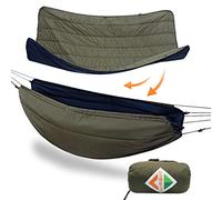 Onewind Couverture de hamac et couverture de camping pour l'hiver - Pleine longueur, portable, avec Dupont Sorona pour 4 saisons - Camping, randonnée, randonnée pédestre, vert OD