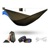 onewind Hamac de camping ultraléger, hamac double couche XL portable et léger avec sangles d'arbre pour camping, randonnée et randonnée, vert forêt
