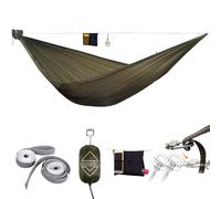 Onewind Hamac ultraléger avec sangles d'arbre ultralégères réglables Ridgeline, hamac de camping portable 20D en nylon Ripstop Hamac d'extérieur pour le camping, la randonnée, la randonnée, OD vert