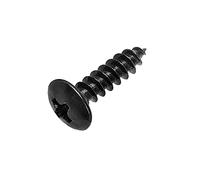 Oneyijun 20 pièces M4 x 8mm Vis à bois autotaraudeuses Acier Carbone Tête à bride ronde champignon Attaches Vis de perçage Noir