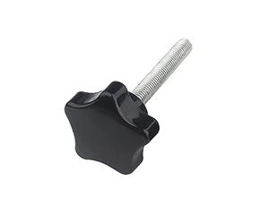 Oneyijun 4 pièces M6 x 30mm Vis à tête en étoile à écrou hexagonal Noir Acier au carbone