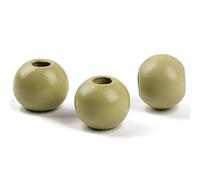 Oneyijun 50 Pièces Grosses Perles en Bois Colorées 20mm - Perles Rondes Naturelles Multicolores pour Bijoux DIY - Bracelet, Collier, Décoration Artisanale Créative (Vert clair)