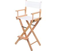 ONFSZCKB Chaise de maquilleur de 116,8 cm de haut, chaise pliante pour maquilleur, cadre en bois, chaise professionnelle pour clients, directeur portable à haut dossier)