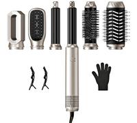Onftrym Air Styler Air Brush 6 en 1 avec Seche Cheveux,1000W Brosse Soufflante avec 3 Températures Réglables,Boucleur Automatique,Brosse Lissante,Airwrap Cheveux pour Sécher Boucler Lisser