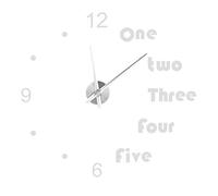 Ong Horloge Murale Bricolage, Autocollants d'horloge Murale de Grande Taille faciles à Utiliser, pour Le Salon de la Chambre(Argent)