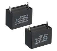 ONGCPQPEO Condensateur de Ventilateur de Plafond CBB61, 2/5/10 pièces, 1uF-12uF, 450V AC, Insert Unique avec 2 Broches for Moteur de Ventilateur de climatiseur, condensateurs Star Run(2Pcs 8uF)