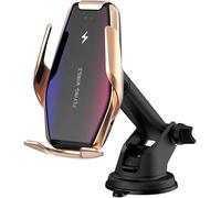 ONGI-Chargeur Sans Fil Voiture 2 En 1 Qi 10W/7.5W/5W Serrage Par Induction Automatique Tableau De Bord/Trou D'Aération Porte-Téléphone,Compatible Avec Iphone 8/8P/X Samsung Galaxy S9+/S8+