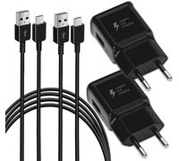 ONGI-Pack De 2 Chargeur Usb-C À Charge Rapide,Avec Câble Usb Type C De 1,5 M Adaptateur De Ccharge Pour Samsung Galaxy S10/S9/S8/S10E/S10+/S8+/S9+/Note 8/9/10/A51/A52/S22/S21/S21+/S21 Ultra/ S20/Z Fl