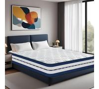 ONGIDAY Matelas 140x200, Ép 24 cm, Matelas 2 Personnes avec Certifié Oeko-Tex, Hybride de Ressorts Ensachés et Mousse à Mémoire de Forme, Fermeté Moyenne, 10 Zones, Soutien Parfait, Ergonomique