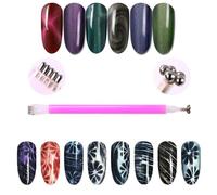 Ongle Art Oeil De Chat Aimant Stylo Double Tête Fleur De Prunier Image Magique Baton Bricolage Magique 3d Magnetique Vernis Uv Gel Vernis Yeux De Chat