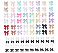 Ongle d'arc 200pcs Nail coloré résine Bow Gemmes pour ongles Gemmes de ongles mignons pour ongles et bricolage Colorful Bow Nail