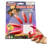 Ongles à Coller Halloween, 10 Ongles Longs Effrayants, Décoration d'Ongles Gothique pour Halloween, Fête Masquée, Performance Scénique, Jeu de Rôle, Maison Hantée,
