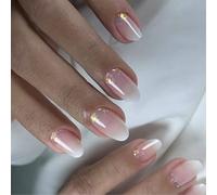 Ongles à paillettes, 24 pièces, pression courte, Application facile, bâton sur manucure, pour les déplacements ou les fêtes, appuyez dessus