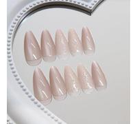 Ongles à presser en forme d'œil de chat transparent, longue colle acrylique | Pour un superbe œil de chat pour un effet scintillant, longues pointes en acrylique, colle incluse, application facile