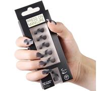 Ongles à presser, ongles en forme d'amande, colle à ongles incluse, français, taille moyenne, forme Squoval, 24 pièces/ensemble, 1 mini lime(Color:0084-A015)