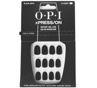 Ongles à presser OPI xPRESS/ON Jusqu'à 14 jours de tenue Manucure en salon type gel Emballage végétalien durable Avec colle à ongles Ongles noirs