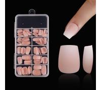 Ongles à pression réutilisables courts moyens carrés couleur unie nette pour femmes