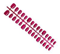 Ongles à pression tendance élégants à paillettes carrés 24 faux ongles Couverture complète Décoration d'ongles artificiels