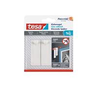 Ongles adhésifs, 2 pièces, pour papier peint et plâtre, jusqu'à 1 kg par ongle, blanc