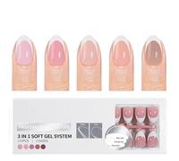 Ongles Artificiels À Pointe Française 150 Pièces Avec Couche De Base Pré-appliquée Qualité Salon Pour Un Design D'ongles À La Mode Rapide Et Simple