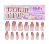 Ongles artificiels courts, appuyez sur les ongles,15 tailles presse dégradée sur les ongles faux ongles dégradés - Faux ongles ombrés longue durée, dégradés colorés pour un usage quotidien