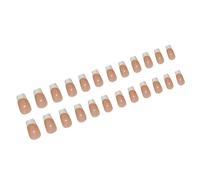 Ongles artificiels de Noël carrés à presser sur les ongles Conseils français Brillant Faux Ajouter à n'importe quelle tenue pour femmes Presse sur ongles