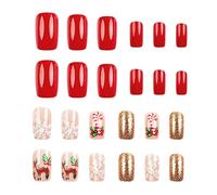 Ongles Artificiels De Noël Manucure Artistique Fine et Confortable