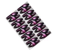 Ongles artificiels en acrylique en forme d'amande à la mode Couverture complète Halloween Appuyez brièvement sur les ongles Accessoires de manucure pour fête
