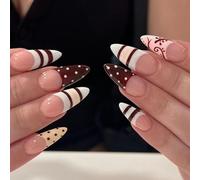 Ongles artificiels géométriques en ABS, conception à bâton rapide pour les navetteurs et les événements sociaux comme les fêtes, appuyez sur les sabots