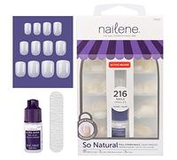 Ongles artificiels Nailene -Couverture intégrale -Avec colle - 216 ongles