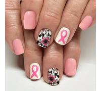 Ongles artificiels Styles français Accents de nœuds roses ABS non toxique Construire des faux ongles Application facile Beauté instantanée Fleur douce Presser sur les ongles