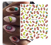 Ongles Autocollant Nail Art Stickers Fruits D'Été Kiwi Noix De Coco Papaye Melon Banane Dos Colle Nail Stickers,Han328