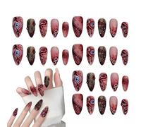 Ongles Autocollants Halloween - Faux Ongles Press-on Horreur,Art Manucure Fait Main pour Femmes et Filles Beauté Personnelle Quotidienne Maison Fête Carnaval